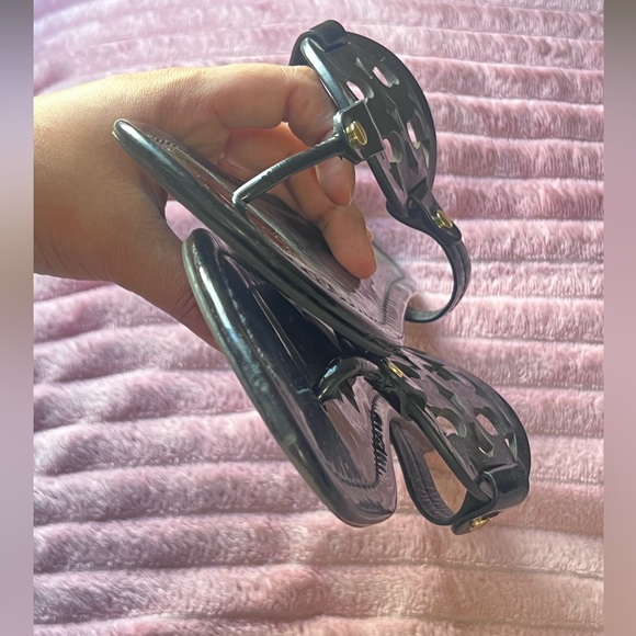 Tory Burch Glossy Black Slide Sandals - Picture 3 of 3